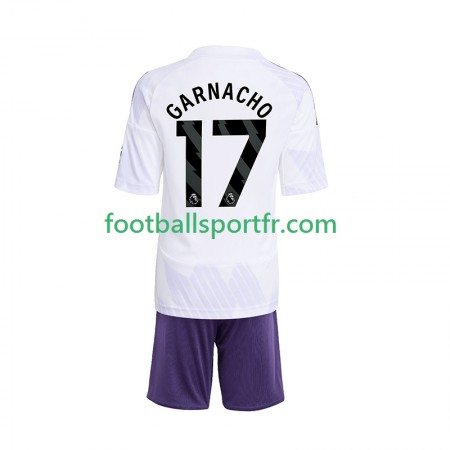 Tenue Manchester United Alejandro Garnacho 17 Enfant Exterieur 2025-2026 Maillot de Foot